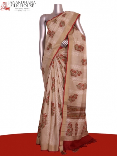 Handloom Pure Tussar Silk Saree